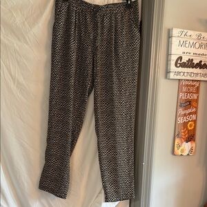 Men's Black and White Zigzag Pants